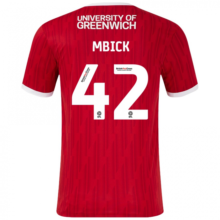 Kinder Micah Mbick #42 Rot Weiß Heimtrikot Trikot 2024/25 T-Shirt Österreich