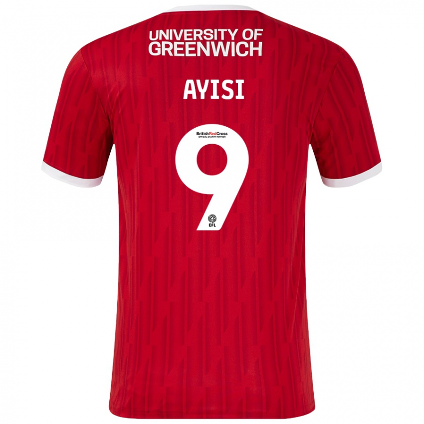 Kinder Freda Ayisi #9 Rot Weiß Heimtrikot Trikot 2024/25 T-Shirt Österreich