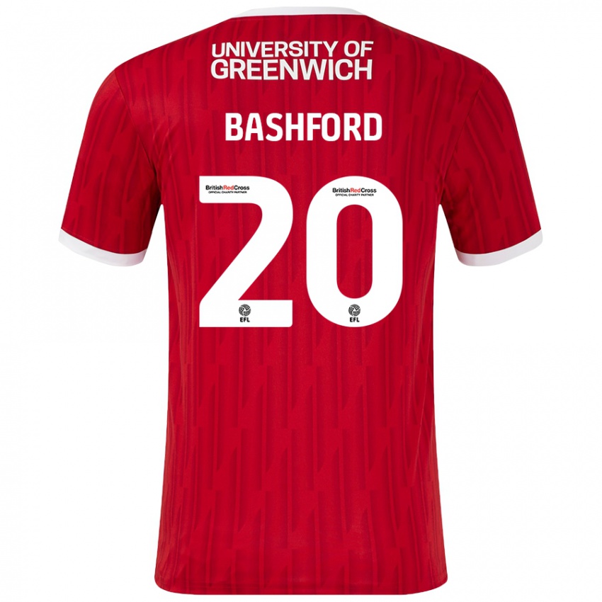 Kinder Mary Bashford #20 Rot Weiß Heimtrikot Trikot 2024/25 T-Shirt Österreich