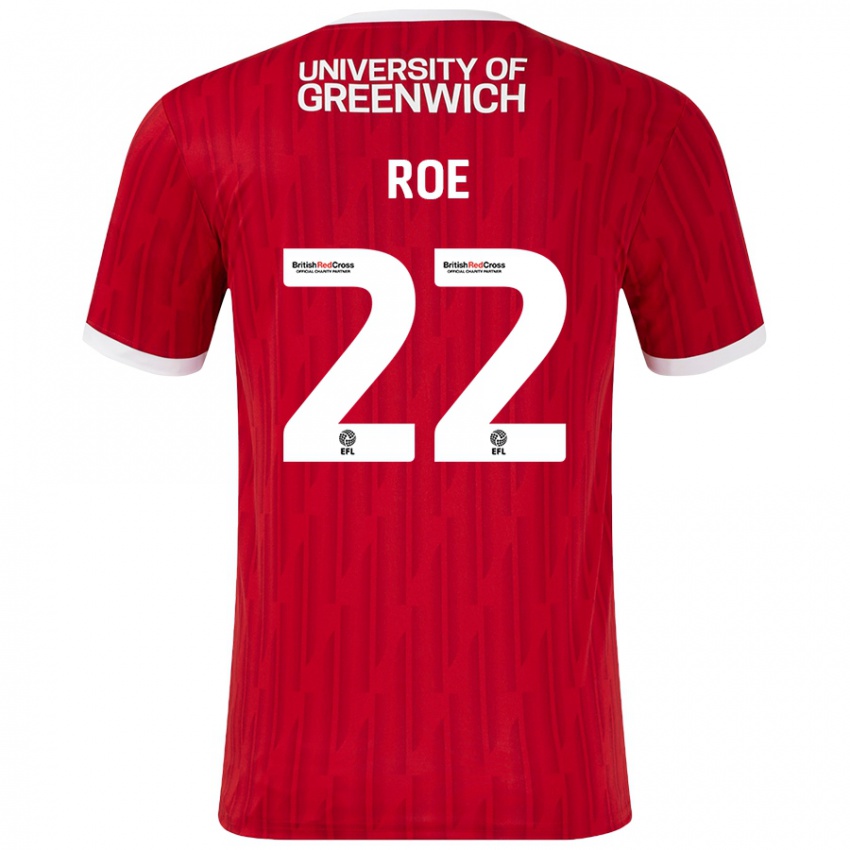 Kinder Bethan Roe #22 Rot Weiß Heimtrikot Trikot 2024/25 T-Shirt Österreich