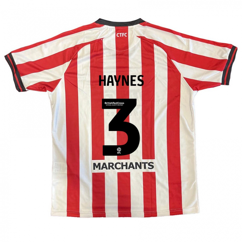 Kinder Ryan Haynes #3 Rot Weiß Heimtrikot Trikot 2024/25 T-Shirt Österreich