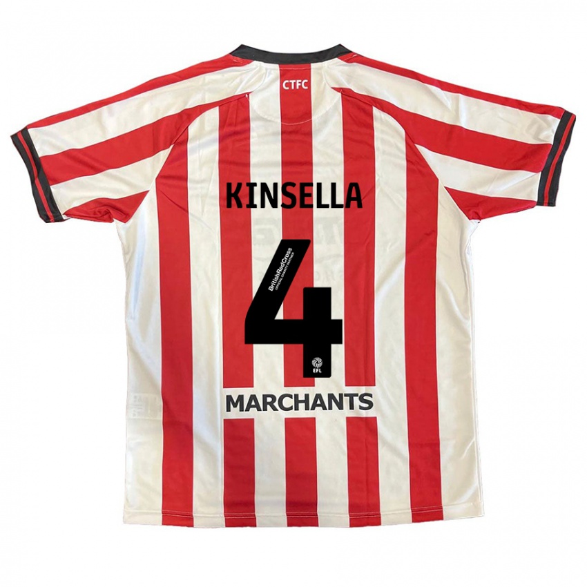 Kinder Liam Kinsella #4 Rot Weiß Heimtrikot Trikot 2024/25 T-Shirt Österreich