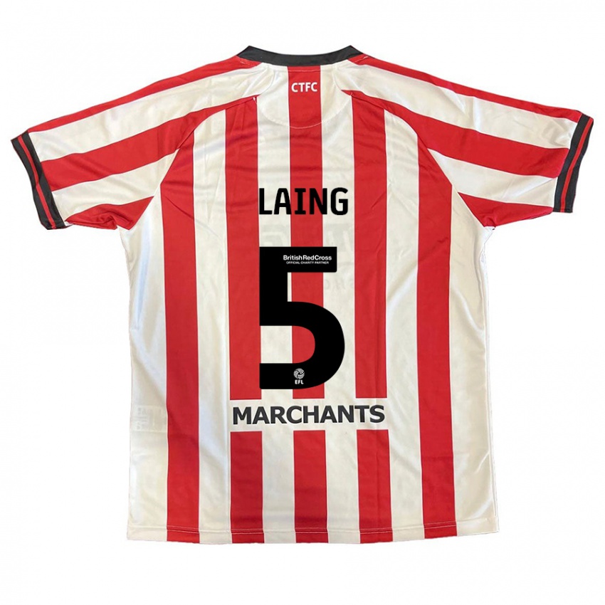 Kinder Levi Laing #5 Rot Weiß Heimtrikot Trikot 2024/25 T-Shirt Österreich