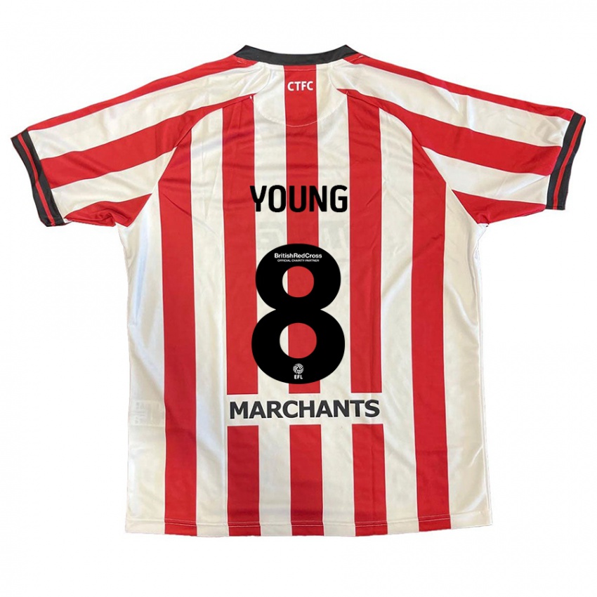 Kinder Luke Young #8 Rot Weiß Heimtrikot Trikot 2024/25 T-Shirt Österreich