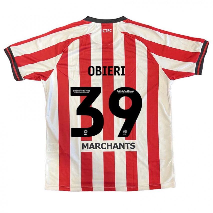 Kinder Sopuruchukwu Obieri #39 Rot Weiß Heimtrikot Trikot 2024/25 T-Shirt Österreich