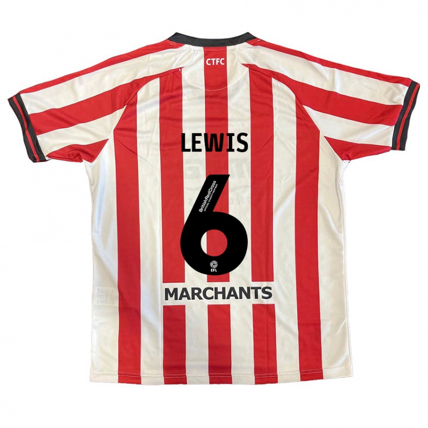 Kinder Megan Lewis #6 Rot Weiß Heimtrikot Trikot 2024/25 T-Shirt Österreich