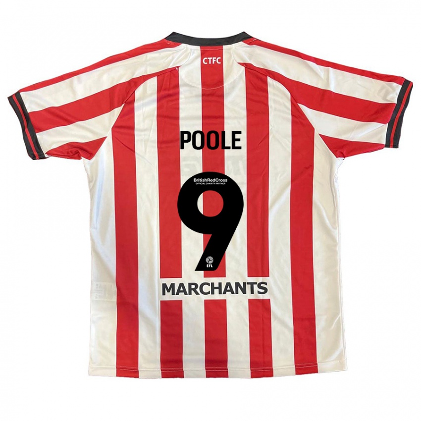 Kinder Phoebie Poole #9 Rot Weiß Heimtrikot Trikot 2024/25 T-Shirt Österreich