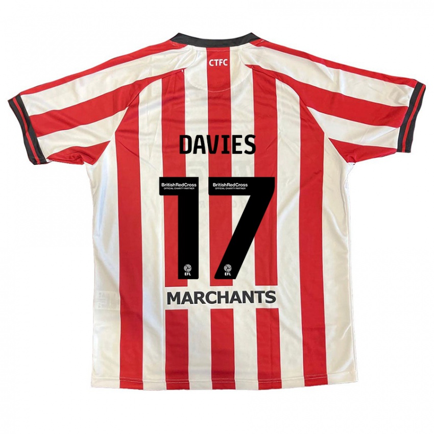 Kinder Annabel Davies #17 Rot Weiß Heimtrikot Trikot 2024/25 T-Shirt Österreich