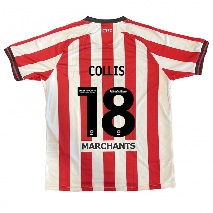 Kinder Maisy Collis #18 Rot Weiß Heimtrikot Trikot 2024/25 T-Shirt Österreich