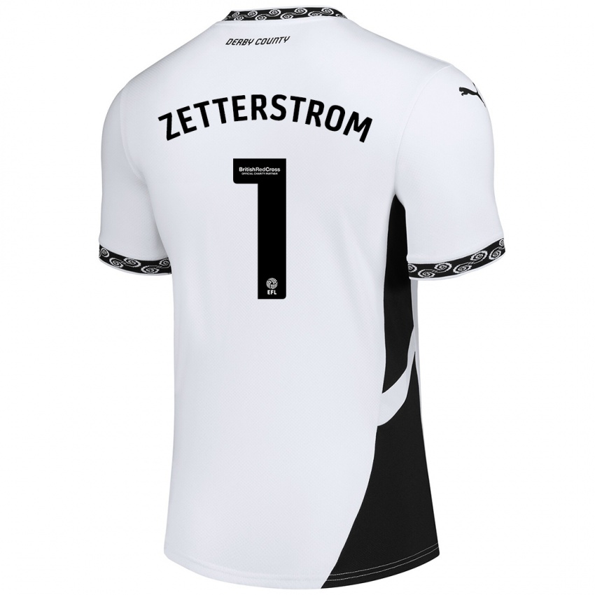 Kinder Jacob Widell Zetterström #1 Weiß Schwarz Heimtrikot Trikot 2024/25 T-Shirt Österreich