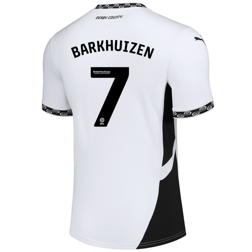 Kinder Tom Barkhuizen #7 Weiß Schwarz Heimtrikot Trikot 2024/25 T-Shirt Österreich