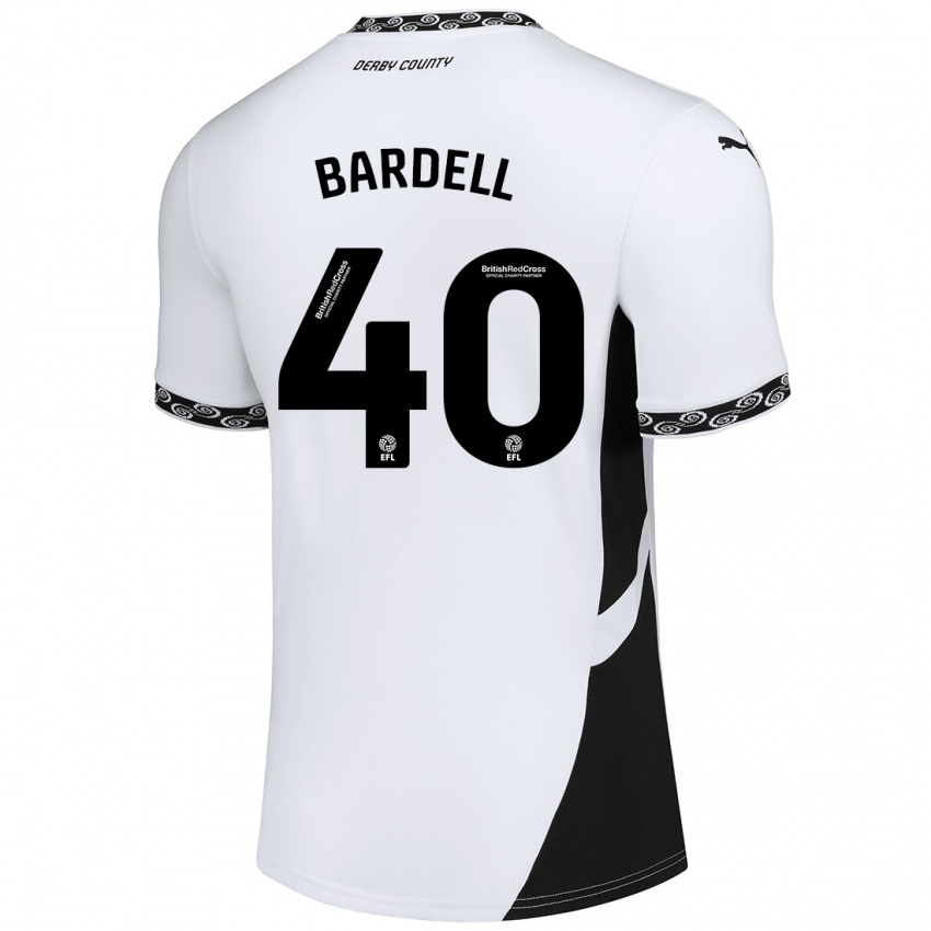 Kinder Max Bardell #40 Weiß Schwarz Heimtrikot Trikot 2024/25 T-Shirt Österreich