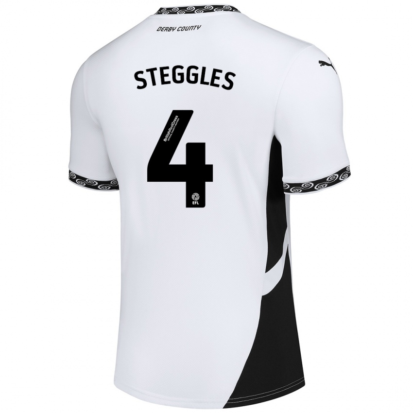 Kinder Charlotte Steggles #4 Weiß Schwarz Heimtrikot Trikot 2024/25 T-Shirt Österreich