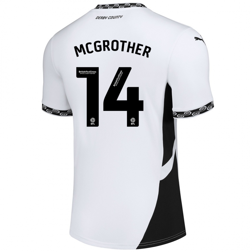 Kinder Becky Mcgrother #14 Weiß Schwarz Heimtrikot Trikot 2024/25 T-Shirt Österreich