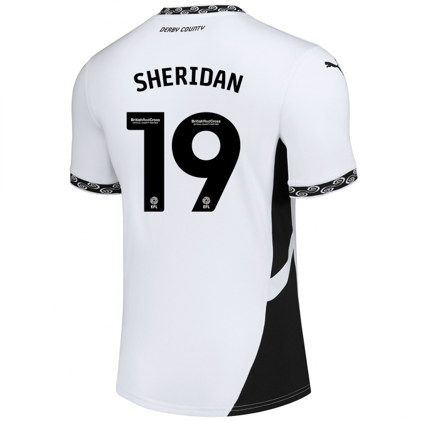 Kinder Isabel Sheridan #19 Weiß Schwarz Heimtrikot Trikot 2024/25 T-Shirt Österreich