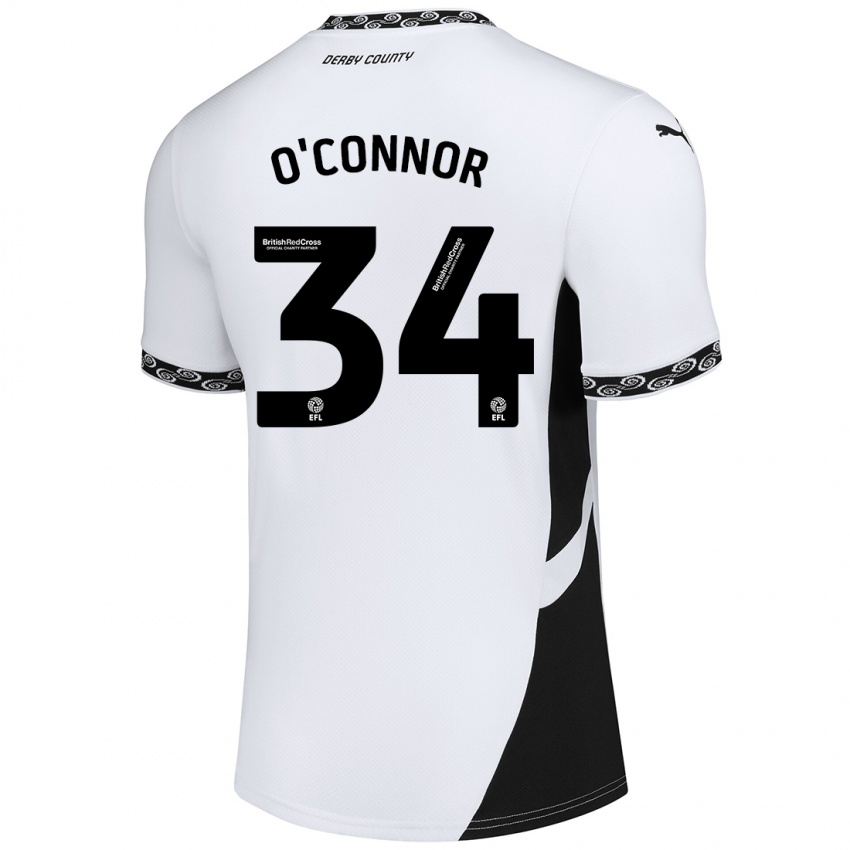 Kinder Dolcie O'connor #34 Weiß Schwarz Heimtrikot Trikot 2024/25 T-Shirt Österreich