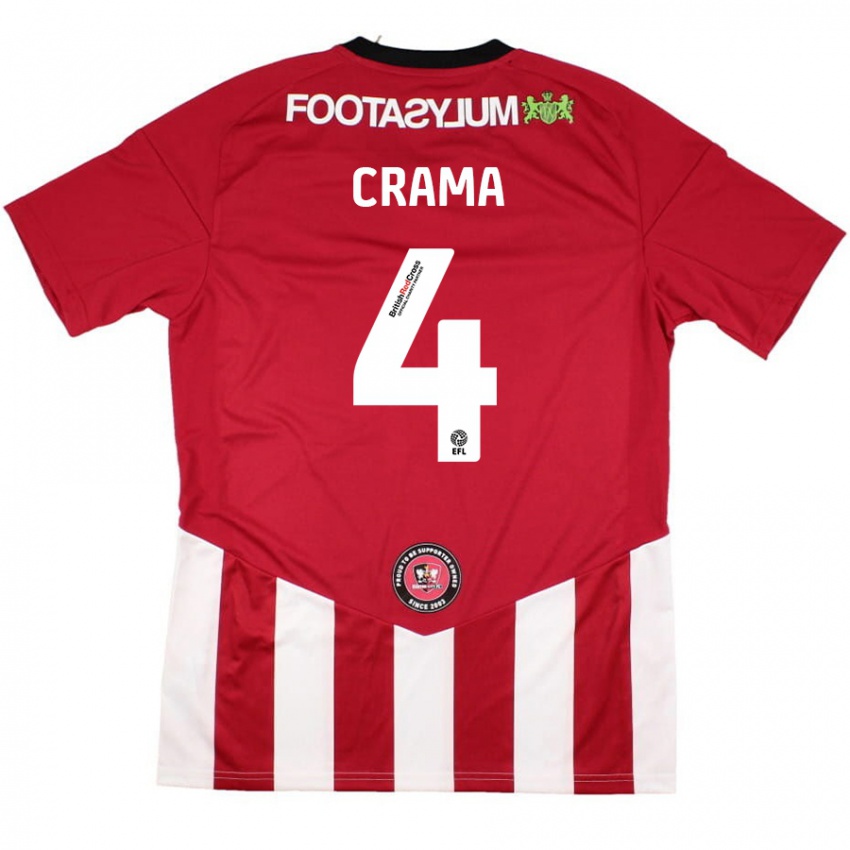 Kinder Tristan Crama #4 Rot Weiß Heimtrikot Trikot 2024/25 T-Shirt Österreich