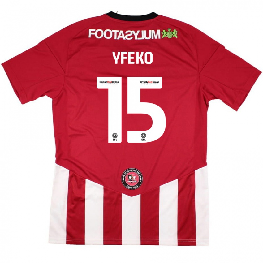 Kinder Johnly Yfeko #15 Rot Weiß Heimtrikot Trikot 2024/25 T-Shirt Österreich