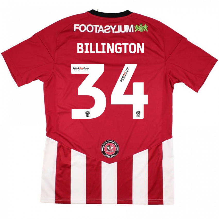 Kinder Gabe Billington #34 Rot Weiß Heimtrikot Trikot 2024/25 T-Shirt Österreich