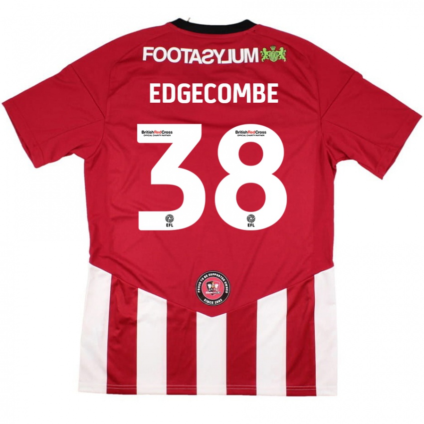 Kinder Max Edgecombe #38 Rot Weiß Heimtrikot Trikot 2024/25 T-Shirt Österreich