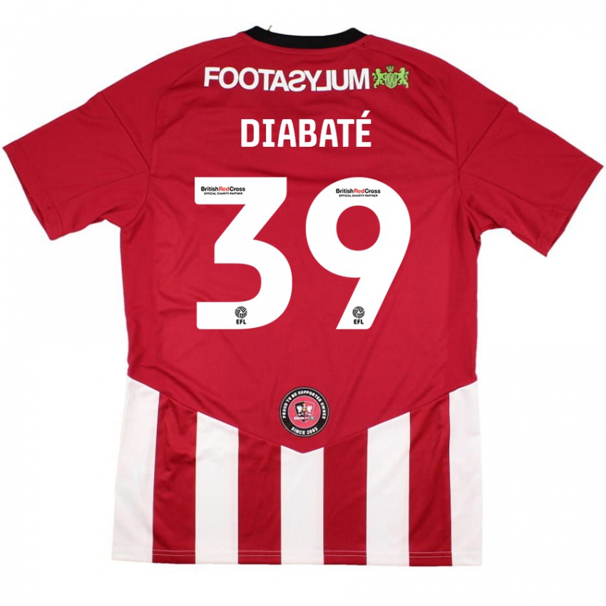 Kinder Cheick Diabaté #39 Rot Weiß Heimtrikot Trikot 2024/25 T-Shirt Österreich