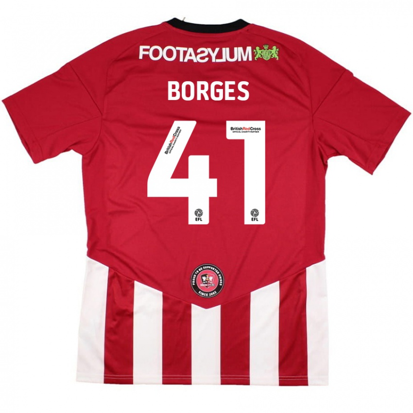 Kinder Pedro Borges #41 Rot Weiß Heimtrikot Trikot 2024/25 T-Shirt Österreich