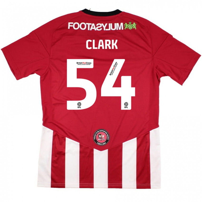 Kinder Max Clark #54 Rot Weiß Heimtrikot Trikot 2024/25 T-Shirt Österreich