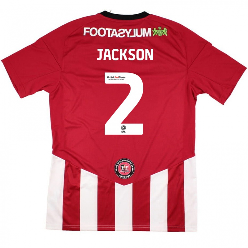 Kinder Bow Jackson #2 Rot Weiß Heimtrikot Trikot 2024/25 T-Shirt Österreich