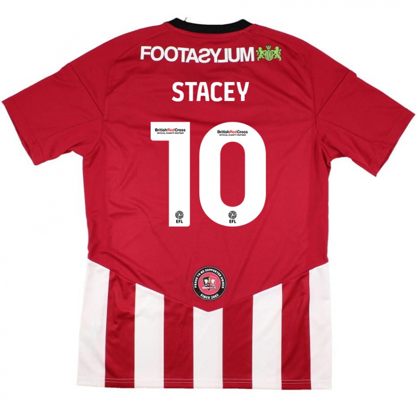 Kinder Sarah Stacey #10 Rot Weiß Heimtrikot Trikot 2024/25 T-Shirt Österreich