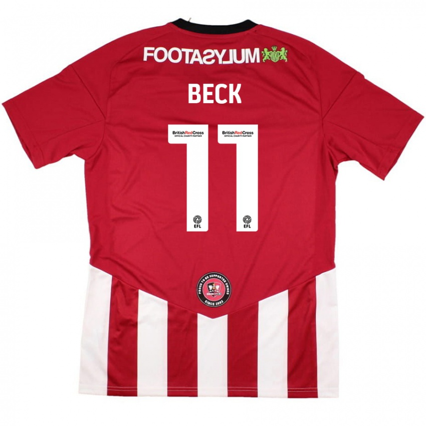 Kinder Steph Beck #11 Rot Weiß Heimtrikot Trikot 2024/25 T-Shirt Österreich