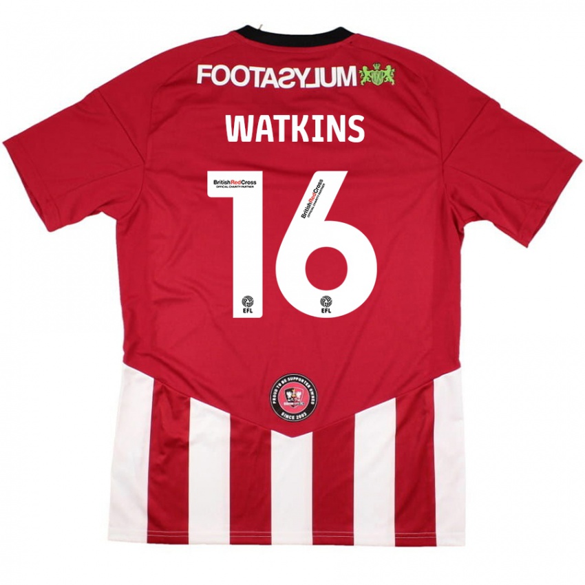 Kinder Zoe Watkins #16 Rot Weiß Heimtrikot Trikot 2024/25 T-Shirt Österreich