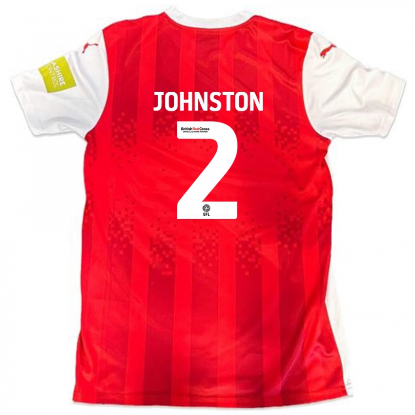 Kinder Carl Johnston #2 Rot Weiß Heimtrikot Trikot 2024/25 T-Shirt Österreich