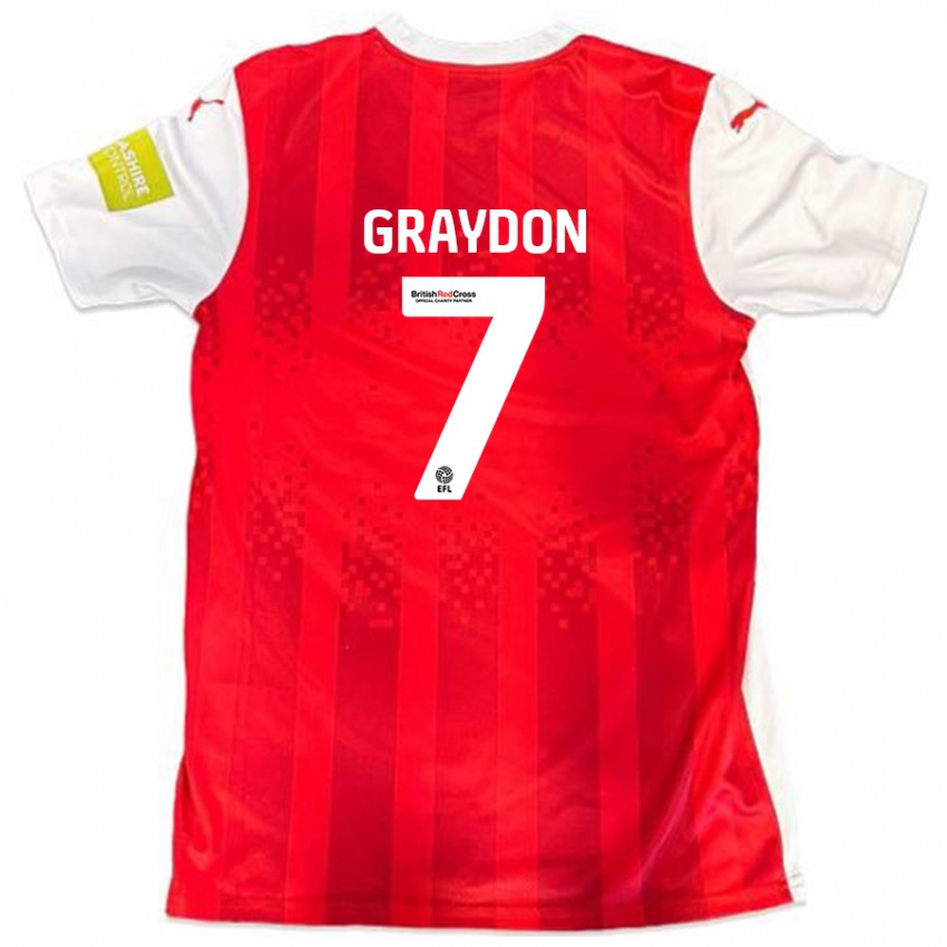 Kinder Ryan Graydon #7 Rot Weiß Heimtrikot Trikot 2024/25 T-Shirt Österreich