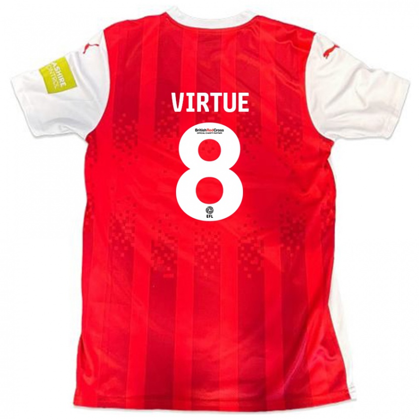 Kinder Matty Virtue #8 Rot Weiß Heimtrikot Trikot 2024/25 T-Shirt Österreich