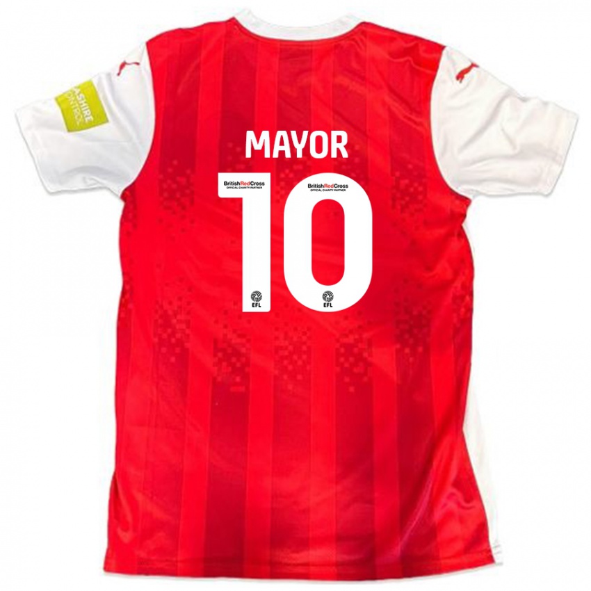 Kinder Danny Mayor #10 Rot Weiß Heimtrikot Trikot 2024/25 T-Shirt Österreich