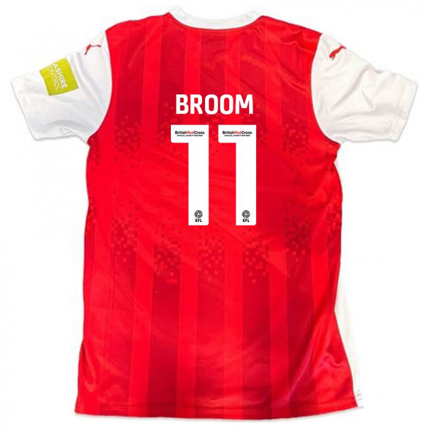 Kinder Ryan Broom #11 Rot Weiß Heimtrikot Trikot 2024/25 T-Shirt Österreich