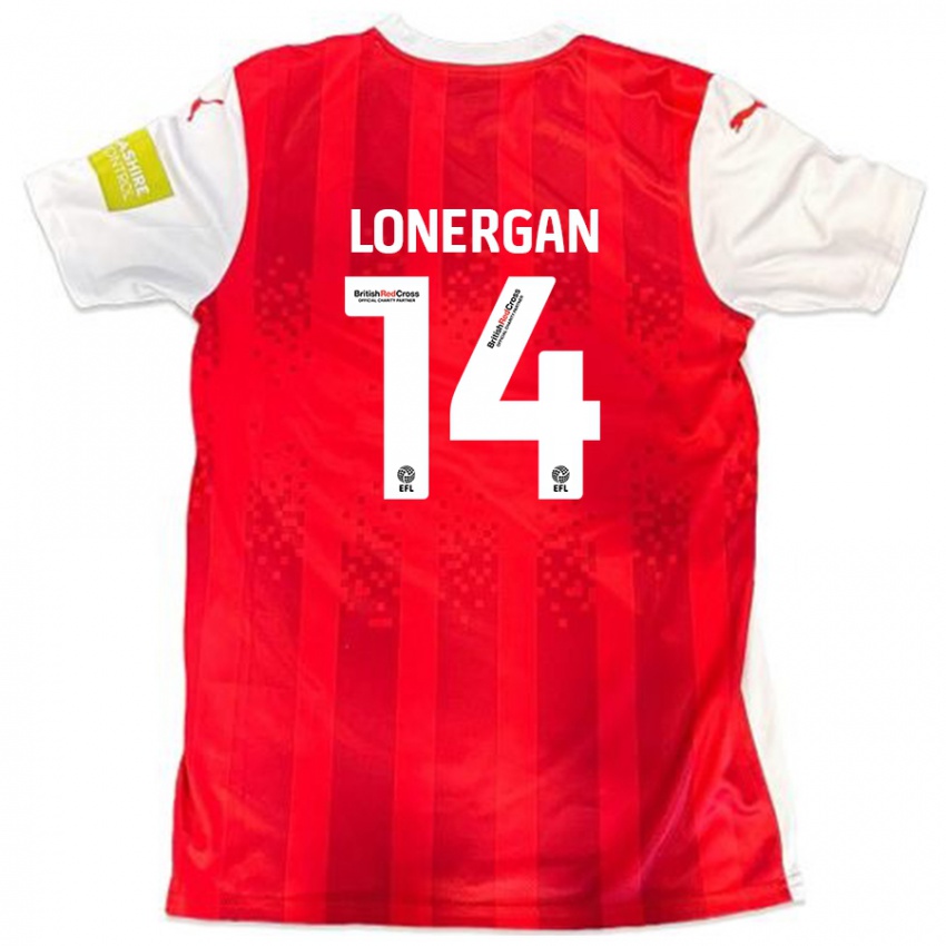 Kinder Tommy Lonergan #14 Rot Weiß Heimtrikot Trikot 2024/25 T-Shirt Österreich