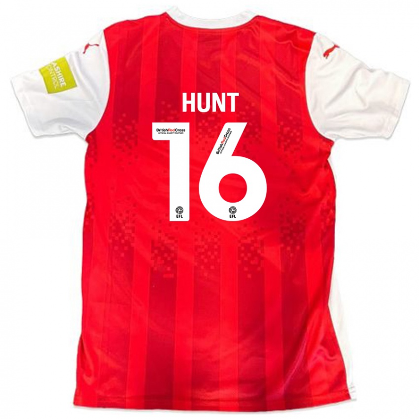 Kinder Mackenzie Hunt #16 Rot Weiß Heimtrikot Trikot 2024/25 T-Shirt Österreich