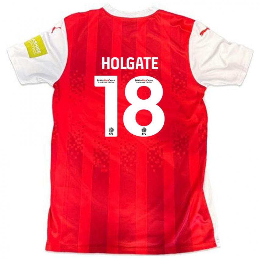 Kinder Harrison Holgate #18 Rot Weiß Heimtrikot Trikot 2024/25 T-Shirt Österreich