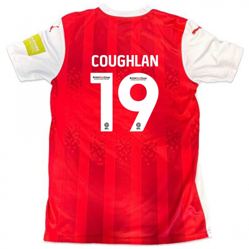 Kinder Ronan Coughlan #19 Rot Weiß Heimtrikot Trikot 2024/25 T-Shirt Österreich