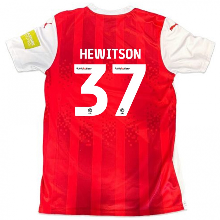 Kinder Luke Hewitson #37 Rot Weiß Heimtrikot Trikot 2024/25 T-Shirt Österreich