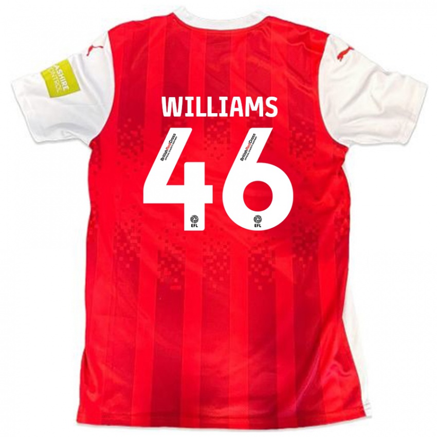 Kinder Theo Williams #46 Rot Weiß Heimtrikot Trikot 2024/25 T-Shirt Österreich