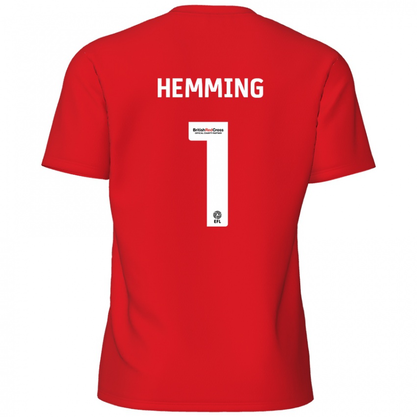 Kinder Zach Hemming #1 Rot Heimtrikot Trikot 2024/25 T-Shirt Österreich