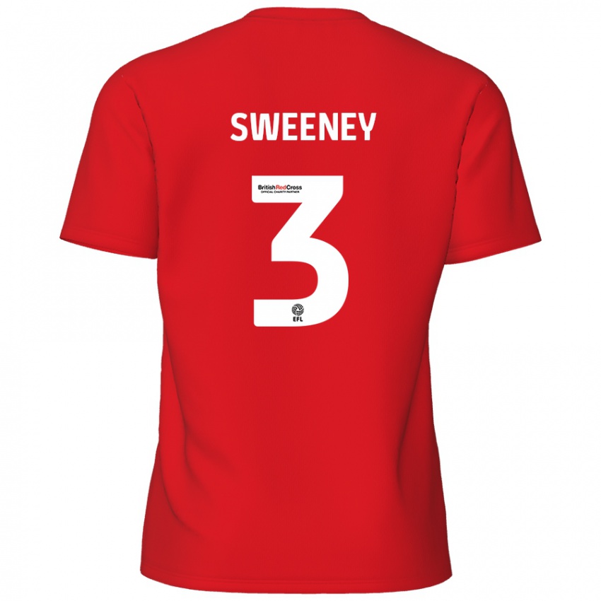 Kinder Jayden Sweeney #3 Rot Heimtrikot Trikot 2024/25 T-Shirt Österreich