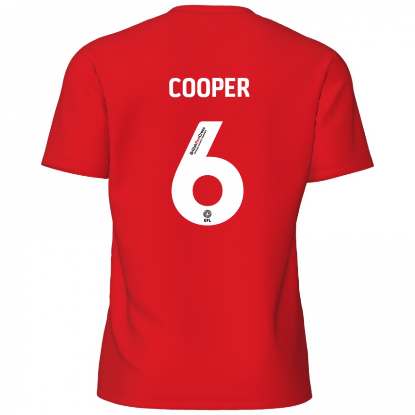 Kinder Brandon Cooper #6 Rot Heimtrikot Trikot 2024/25 T-Shirt Österreich