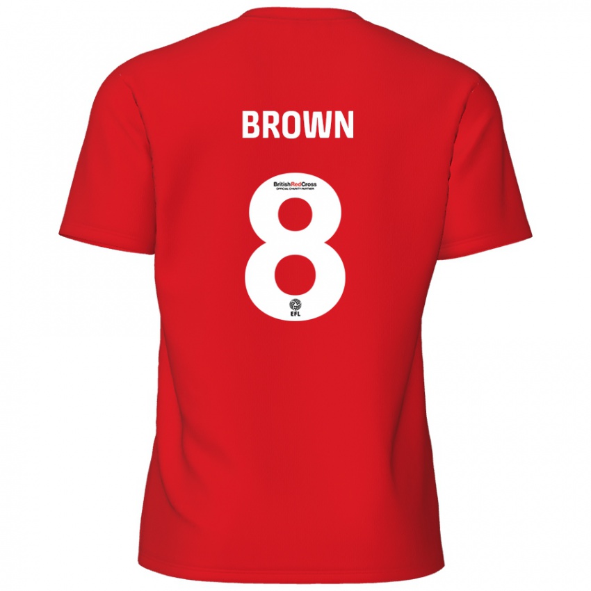 Kinder Jordan Brown #8 Rot Heimtrikot Trikot 2024/25 T-Shirt Österreich