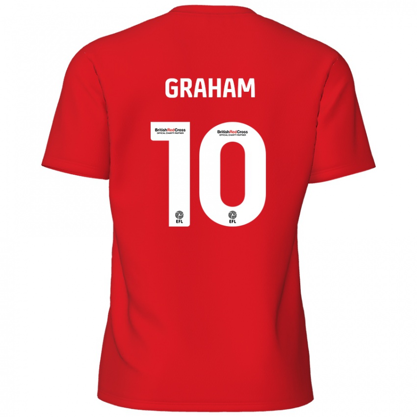 Kinder Jordan Graham #10 Rot Heimtrikot Trikot 2024/25 T-Shirt Österreich