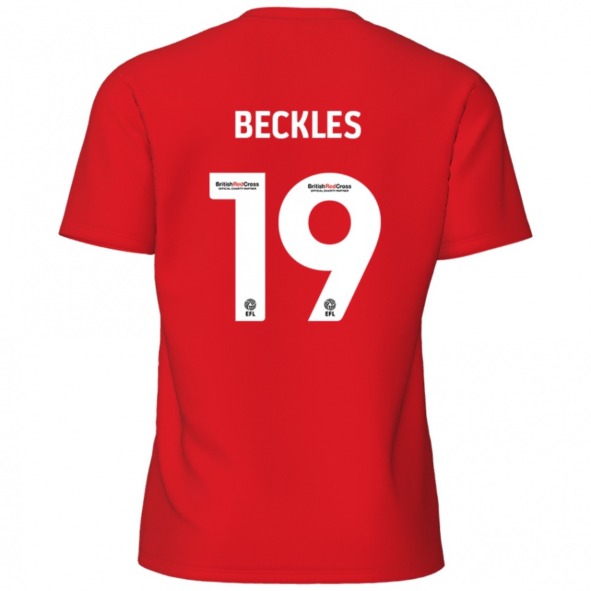 Kinder Omar Beckles #19 Rot Heimtrikot Trikot 2024/25 T-Shirt Österreich