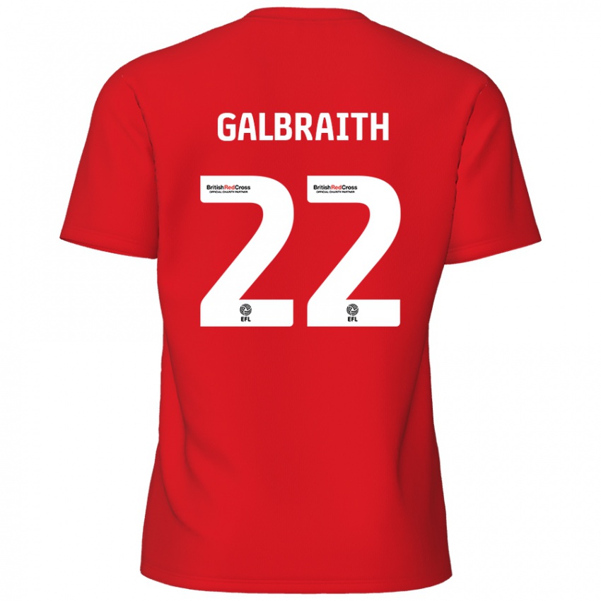 Kinder Ethan Galbraith #22 Rot Heimtrikot Trikot 2024/25 T-Shirt Österreich