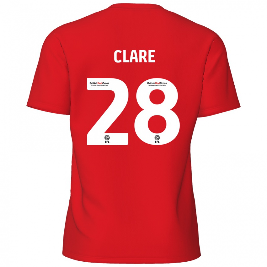 Kinder Sean Clare #28 Rot Heimtrikot Trikot 2024/25 T-Shirt Österreich